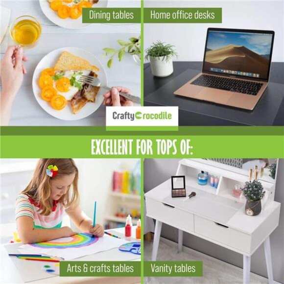 Clear Plastic Placemats Set of 4-Table Protector for Dining Room,Kitchen Counter - Picture 5 of 7